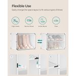 Casa si Gradina - Mobilier - Dulapuri si sifoniere - Dulapuri pantofi - Organizator pantofi modular cu 12 compartimente, cadru metalic si panouri din plastic, cu usi, 124x32x125 cm, alb - Infinity.ro