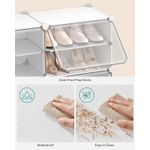 Casa si Gradina - Mobilier - Dulapuri si sifoniere - Dulapuri pantofi - Organizator pantofi modular cu 12 compartimente, cadru metalic si panouri din plastic, cu usi, 124x32x125 cm, alb - Infinity.ro