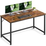 Casa si Gradina - Mobilier - Mese si birouri - Birouri - Birou calculator cu blat din PAL, cadru metalic, stil industrial, 120x60x75 cm, maro rustic - Infinity.ro