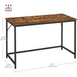 Casa si Gradina - Mobilier - Mese si birouri - Birouri - Birou calculator cu blat din PAL, cadru metalic, stil industrial, 120x60x75 cm, maro rustic - Infinity.ro