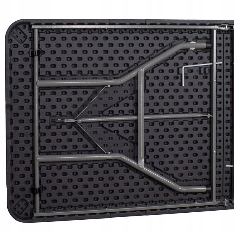 Sport si Outdoor - Camping - Mobilier pentru camping - Mese camping - Masa dreptunghiulara pliabila multifunctionala, 1.8 m x 0.75 m x 0.75 m, neagra - Infinity.ro