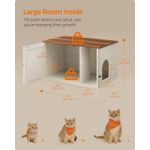 Petshop - Ingrijire si Igiena - Litiere si accesorii - Litiere acoperite - Litiera mascata tip mobilier cu usi model hambar, compartiment cu separator, 80x53x50 cm, alb - Infinity.ro