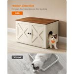 Petshop - Ingrijire si Igiena - Litiere si accesorii - Litiere acoperite - Litiera mascata tip mobilier cu usi model hambar, compartiment cu separator, 80x53x50 cm, alb - Infinity.ro