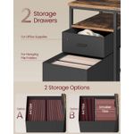 Casa si Gradina - Mobilier - Mese si birouri - Birouri - Birou cu 3 rafturi si 2 sertare, cadru metalic si PAL, montaj reversibil, 160x60x76 cm, maro rustic - Infinity.ro