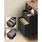 Casa si Gradina - Mobilier - Mese si birouri - Birouri - Birou calculator cu 3 rafturi si 2 sertare, cadru metalic, stil industrial, 140x60x76 cm, maro rustic - Infinity.ro