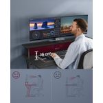 Casa si Gradina - Mobilier - Mese si birouri - Birouri - Birou gaming cu iluminare LED reglabila, 2 prize si 2 USB, suport 2 monitoare, 120x60x76 cm, negru - Infinity.ro