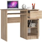 Casa si Gradina - Mobilier - Mese si birouri - Birouri - Birou computer PIKSEL, cu sertar, dulap si raft pentru tastatura, dreapta, 90x50x77 cm, stejar sonoma - Infinity.ro