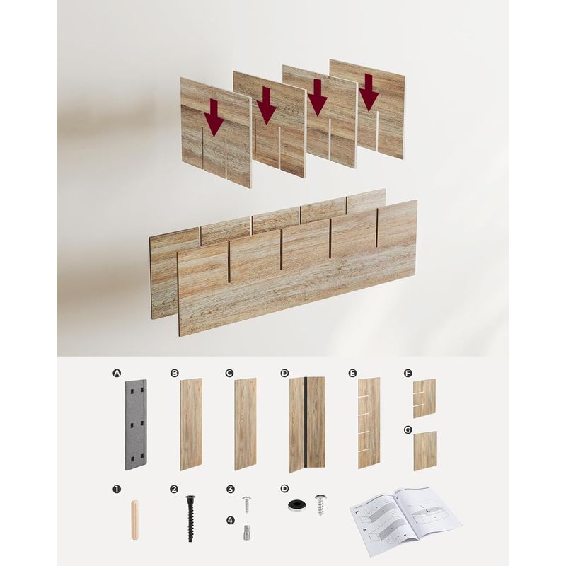 Casa si Gradina - Mobilier - Dulapuri si sifoniere - Dulapuri pantofi - Banca pantofi cu sezut si perna, 15 compartimente deschise, PAL, 105x30x48 cm, gri stejar - Infinity.ro