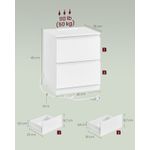 Casa si Gradina - Mobilier - Comode si corpuri - Noptiere - Noptiera Kailyn cu 2 sertare, 2 prize integrate si 2 porturi USB, 40x35x49 cm, alb - Infinity.ro