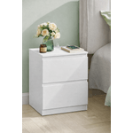 Casa si Gradina - Mobilier - Comode si corpuri - Noptiere - Noptiera Kailyn cu 2 sertare, 2 prize integrate si 2 porturi USB, 40x35x49 cm, alb - Infinity.ro