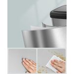 Casa si Gradina - Mobilier - Organizare si depozitare - Cosuri de gunoi - Cos de gunoi din inox, 68 L cu pedala, capac soft close, filtru de carbon pentru neutralizarea mirosurilor, argintiu - Infinity.ro