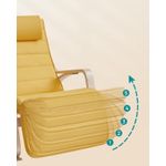 Casa si Gradina - Gradina si terasa - Balansoare si hamace - Balansoare - Scaun balansoar din lemn, suport picioare reglabil, maxim 150kg, 121x67x84 cm, galben - Infinity.ro