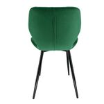 Casa si Gradina - Mobilier - Scaune si fotolii - Scaune - Set 2 scaune tapitate, din velur, picioare metalice, maxim 125 kg, 44x52x77 cm, verde - Infinity.ro