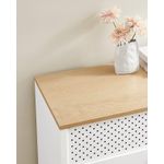 Casa si Gradina - Gradina si terasa - Mobilier exterior - Dulapuri si lazi depozitare exterior - Dulap depozitare metalic cu 2 usi, raft reglabil, cadru otel, stil industrial, 80x40x76 cm, alb si bej - Infinity.ro