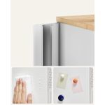 Casa si Gradina - Gradina si terasa - Mobilier exterior - Dulapuri si lazi depozitare exterior - Dulap depozitare metalic cu 2 usi, raft reglabil, cadru otel, stil industrial, 80x40x76 cm, alb si bej - Infinity.ro