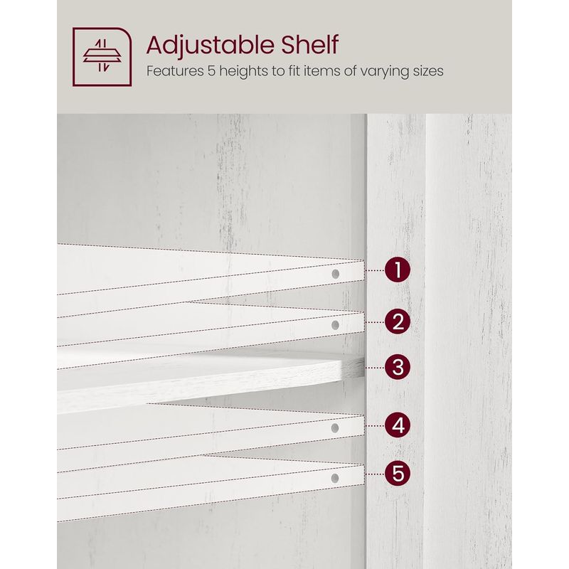 Casa si Gradina - Mobilier - Comode si corpuri - Comode - Comoda cu sertar si dulap cu raft reglabil, stil country, 80x40x80 cm, alb rustic - Infinity.ro