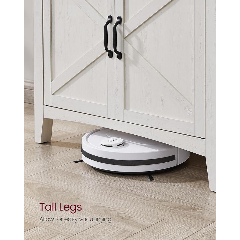 Casa si Gradina - Mobilier - Comode si corpuri - Comode - Comoda cu sertar si dulap cu raft reglabil, stil country, 80x40x80 cm, alb rustic - Infinity.ro