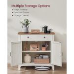 Casa si Gradina - Mobilier - Comode si corpuri - Comode - Comoda cu sertar si dulap cu raft reglabil, stil country, 80x40x80 cm, alb rustic - Infinity.ro