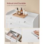 Market - Spalare si intretinere rufe - Uscatoare de rufe si accesorii - Dulap baie de podea, 2 cosuri de rufe integrate cu saci detasabili, 2 sertare, 79x40x80 cm, alb - Infinity.ro