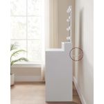 Casa si Gradina - Mobilier - Comode si corpuri - Masute de toaleta - Masa de toaleta cu oglinda LED cu luminozitate reglabila, 2 sertare si 3 compartimente, 100x40x145 cm, alb - Infinity.ro