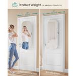 Fashion, accesorii si bijuterii - Femei - Bijuterii femei - Cutii bijuterii - Dulap pentru bijuterii cu oglinda si LED, montare pe perete sau usa, inchidere cu cheie, 42x10x108 cm, alb - Infinity.ro