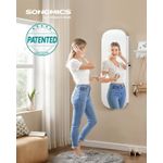 Fashion, accesorii si bijuterii - Femei - Bijuterii femei - Cutii bijuterii - Dulap pentru bijuterii cu oglinda si LED, montare pe perete sau usa, inchidere cu cheie, 42x10x108 cm, alb - Infinity.ro