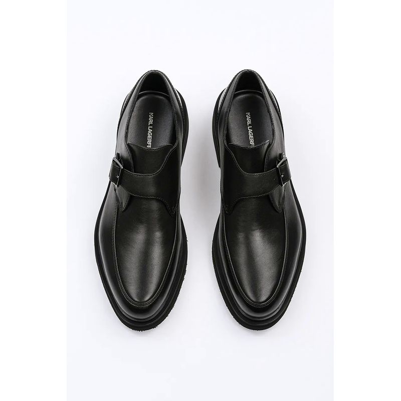 Fashion, accesorii si bijuterii - Barbati - Incaltaminte barbati - Pantofi barbati - Pantofi derby din piele cu catarama Karl Lagerfeld KL10315 41 EU Negru - Infinity.ro