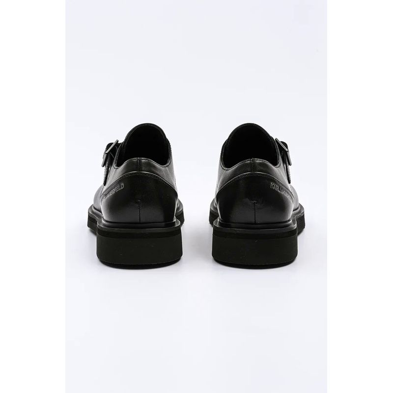 Fashion, accesorii si bijuterii - Barbati - Incaltaminte barbati - Pantofi barbati - Pantofi derby din piele cu catarama Karl Lagerfeld KL10315 44 EU Negru - Infinity.ro