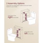 Casa si Gradina - Mobilier - Mobilier baie - Corpuri baie - Dulap baie ingust, cu suport hartie igienica si compartiment perie WC, usi glisante, rafturi reglabile, 20x60x80 cm, alb - Infinity.ro