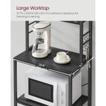 Casa si Gradina - Mobilier - Biblioteci si rafturi - Rafturi - Raft de bucatarie, spatiu cuptor cu microunde, 6 rafturi, 40x60x167cm, gri si negru - Infinity.ro