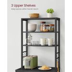 Casa si Gradina - Mobilier - Biblioteci si rafturi - Rafturi - Raft de bucatarie, spatiu cuptor cu microunde, 6 rafturi, 40x60x167cm, gri si negru - Infinity.ro