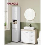 Casa si Gradina - Mobilier - Mobilier baie - Corpuri baie - Dulap lavoar baie cu 3 sertare si 2 compartimente, MDF, 30x70x64 cm, alb si bej - Infinity.ro