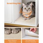 Petshop - Ingrijire si Igiena - Litiere si accesorii - Litiere acoperite - Dulap mascat pentru litiera pisici, cu cadru metalic auriu, 80x50x55 cm, alb - Infinity.ro