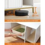 Petshop - Ingrijire si Igiena - Litiere si accesorii - Litiere acoperite - Dulap mascat pentru litiera pisici, cu cadru metalic auriu, 80x50x55 cm, alb - Infinity.ro