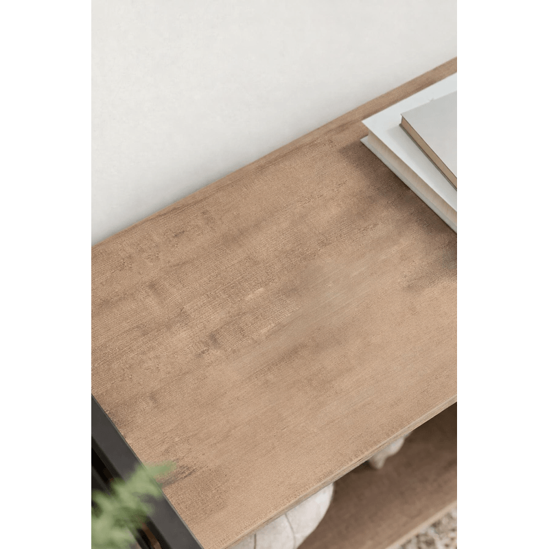 Casa si Gradina - Mobilier - Biblioteci si rafturi - Biblioteci - Biblioteca cu 4 rafturi si dulap inferior cu 2 usi, stil industrial, 74x30x155cm, stejar - Infinity.ro