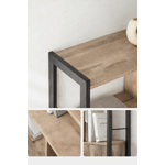 Casa si Gradina - Mobilier - Biblioteci si rafturi - Biblioteci - Biblioteca cu 4 rafturi si dulap inferior cu 2 usi, stil industrial, 74x30x155cm, stejar - Infinity.ro