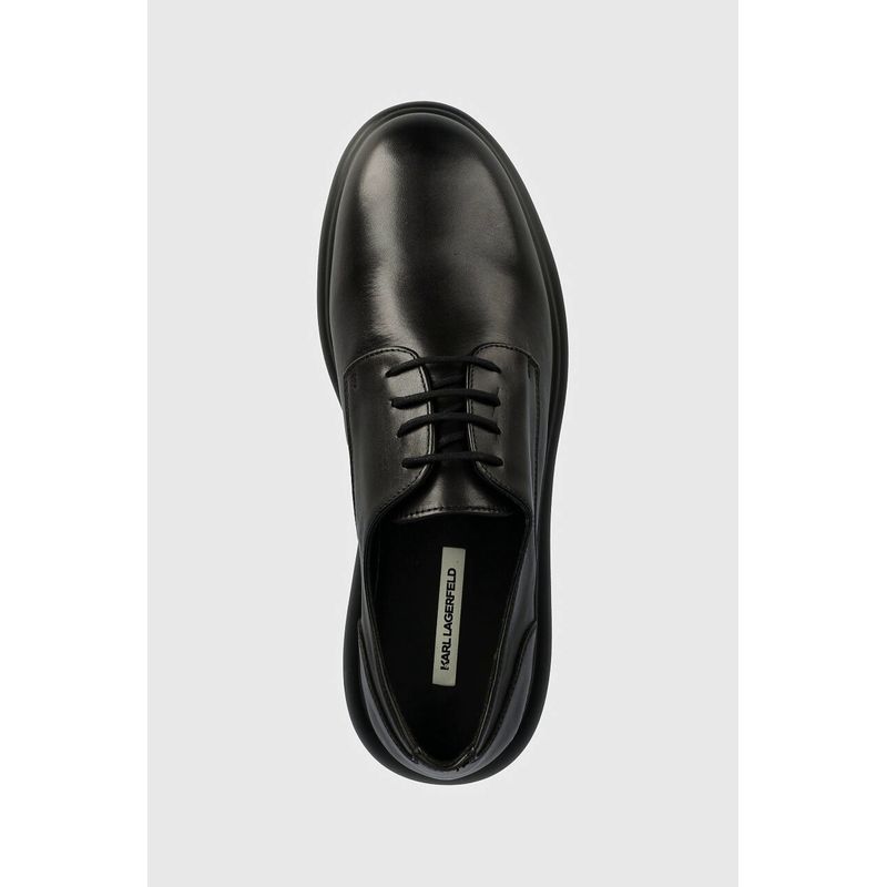 Fashion, accesorii si bijuterii - Barbati - Incaltaminte barbati - Pantofi barbati - Pantofi din piele Karl Lagerfeld Granby KL22330 Negru 42 EU - Infinity.ro