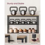 Casa si Gradina - Mobilier - Dulapuri si sifoniere - Dulapuri pantofi - Raft de pantofi, 5 nivele reglabile din plasa, pentru 12-16 perechi, 75x28x93 cm, maro rustic - Infinity.ro