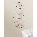 Casa si Gradina - Mobilier - Comode si corpuri - Noptiere - Noptiera ingusta cu 2 sertare, montaj stanga - dreapta, 30x25x65 cm, bej si alb - Infinity.ro