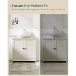 Casa si Gradina - Mobilier - Mobilier baie - Corpuri baie - Masca baie pentru chiuveta, suport lavoar, raft reglabil, stil rustic modern, 60x30x61 cm, alb rustic - Infinity.ro