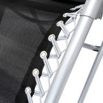 Casa si Gradina - Gradina si terasa - Mobilier exterior - Scaune si sezlonguri gradina - Sezlong pliabil gravitate zero, 175x65 cm, cu masuta si buzunar organizator, 120 kg, negru - Infinity.ro