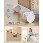 Market - Spalare si intretinere rufe - Uscatoare de rufe si accesorii - Cos rufe din tesatura tip ratan, 140L cu 3 compartimente si roti, 66x38x65 cm, bej natur - Infinity.ro