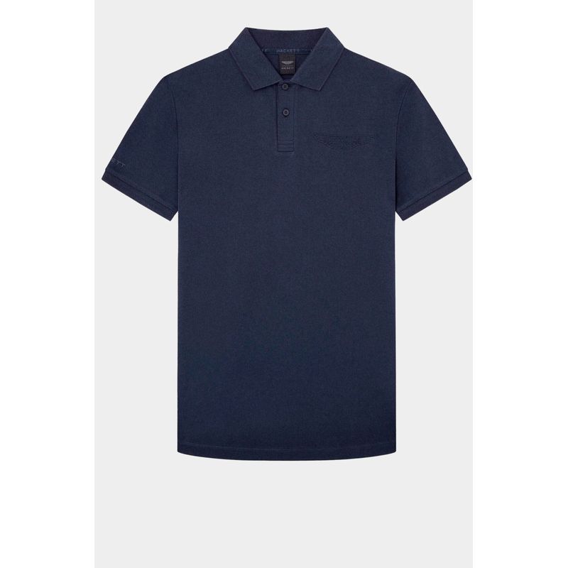 Fashion, accesorii si bijuterii - Barbati - Imbracaminte - Tricouri si bluze barbati - Tricou polo Hackett London Am Emboss Bk HM563185 Bleumarin S INTL - Infinity.ro