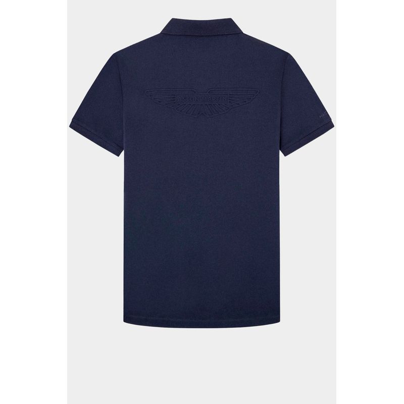 Fashion, accesorii si bijuterii - Barbati - Imbracaminte - Tricouri si bluze barbati - Tricou polo Hackett London Am Emboss Bk HM563185 Bleumarin S INTL - Infinity.ro