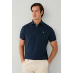 Fashion, accesorii si bijuterii - Barbati - Imbracaminte - Tricouri si bluze barbati - Tricou polo Hackett London Polo Swim Trim Palm XL INTL Bleumarin - Infinity.ro