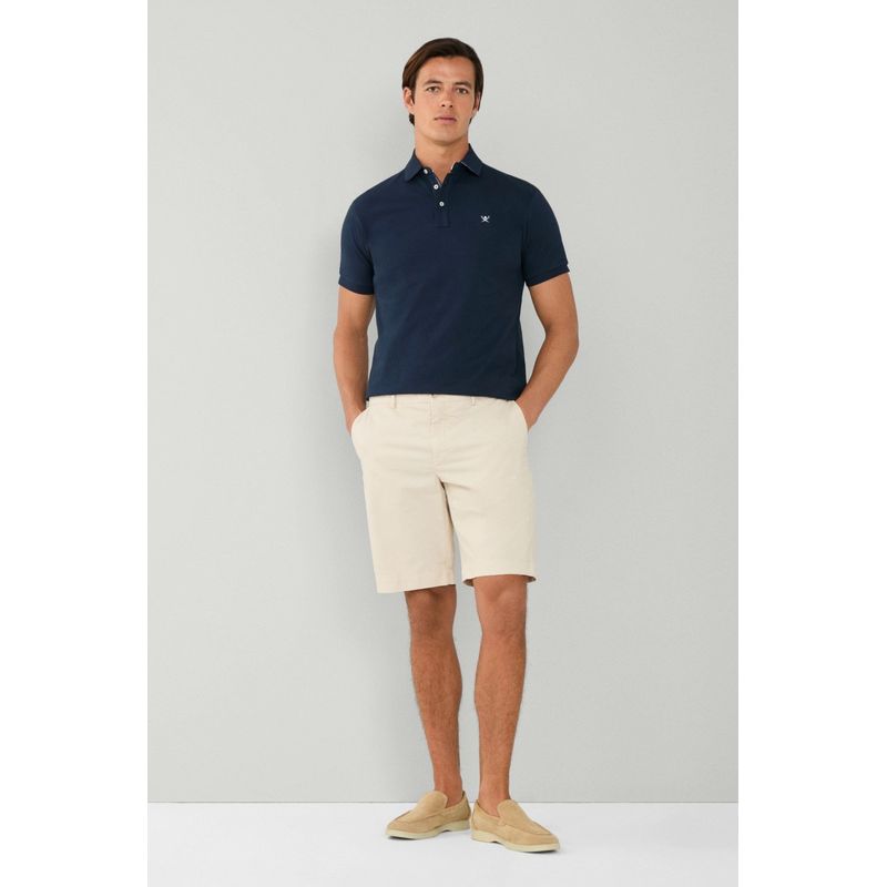 Fashion, accesorii si bijuterii - Barbati - Imbracaminte - Tricouri si bluze barbati - Tricou polo Hackett London Polo Swim Trim Palm XL INTL Bleumarin - Infinity.ro