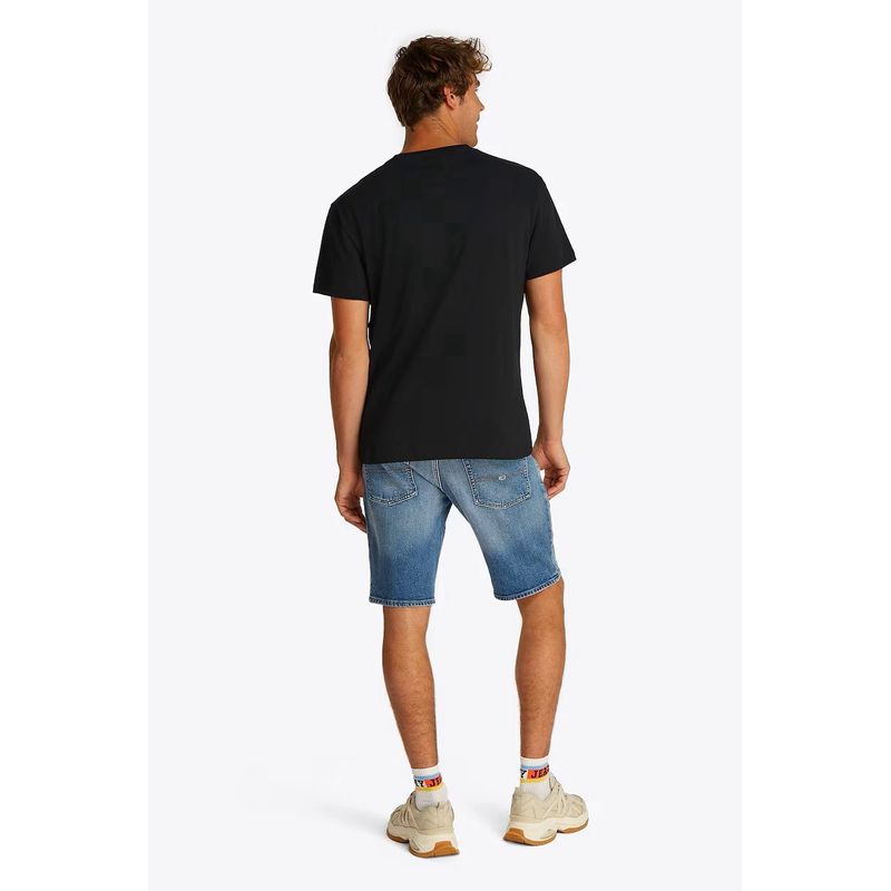 Fashion, accesorii si bijuterii - Barbati - Imbracaminte - Tricouri si bluze barbati - Tricou barbati Tommy Jeans DM0DM21303 XL INTL Negru - Infinity.ro