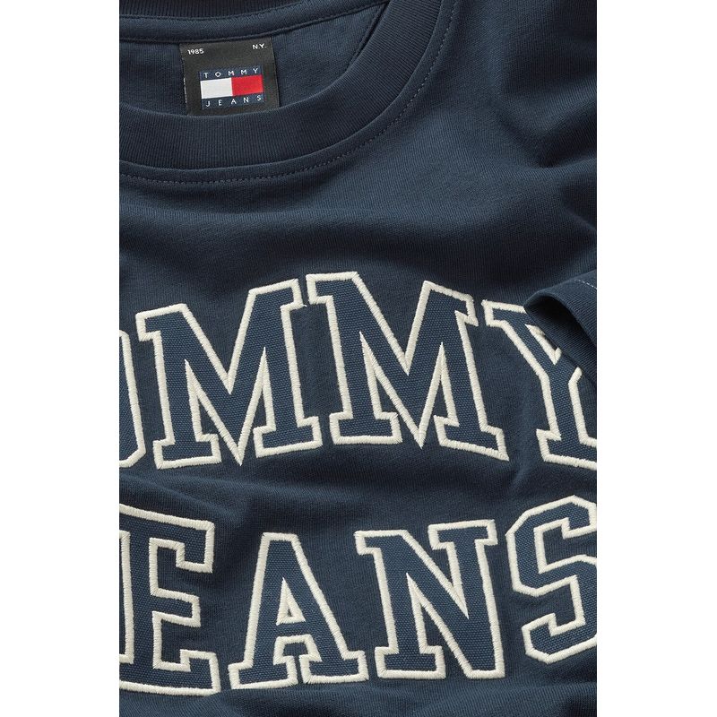 Fashion, accesorii si bijuterii - Barbati - Imbracaminte - Tricouri si bluze barbati - Tricou barbati Tommy Jeans DM0DM18541 M INTL Albastru inchis - Infinity.ro