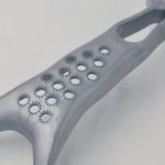 Casa si Gradina - Bucatarie si vesela - Ustensile bucatarie - Razatori si curatatoare - Curatator legume, model simplu, gauri, gri, 17 x 7 cm - Infinity.ro