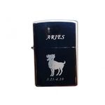 Market - Tutun si tigari - Articole si accesorii tutun - Bricheta Metalica Gravata Zodie Berbec, Aries Zodiac, 3,5 X 5.5 Cm - Infinity.ro